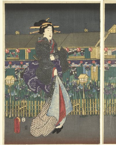 Iris en pleine floraison - Utagawa Kunisada (I)