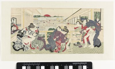 Couples amoureux sur la véranda - Utagawa Kunisada (I)