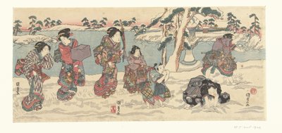 Lancer de boules de neige - Utagawa Kunisada (I)