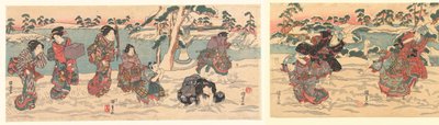 Lancer de boules de neige - Utagawa Kunisada (I)