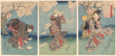 Jour de tempête sur la rivière Sumida - Utagawa Kunisada (I)