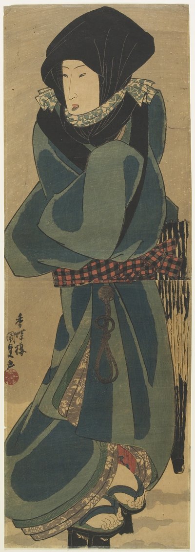 (Femme en Manteau et Capuche), c. 1830-1844 - Utagawa Kunisada