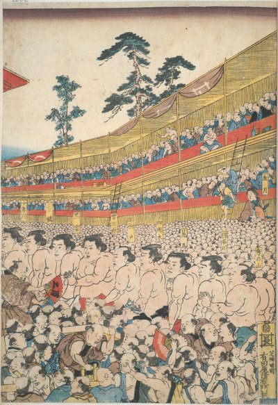 Images du grand festival de sumo - Utagawa Kunisada