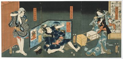 Scène de théâtre, 1844 - Utagawa Kunisada
