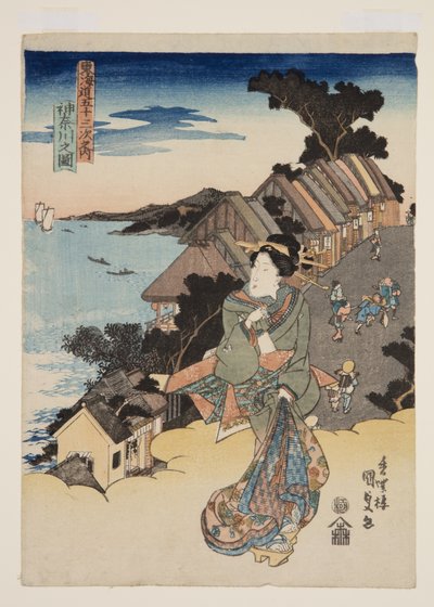 Vue de Kanagawa - Utagawa Kunisada