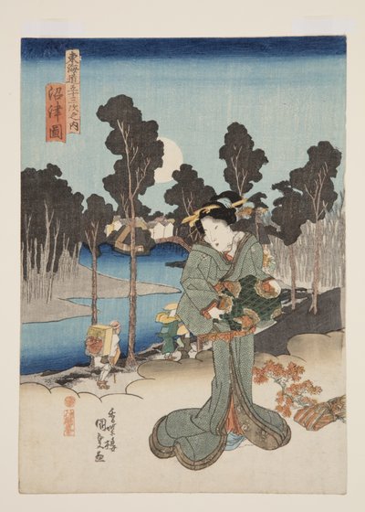 Vue de Numazu - Utagawa Kunisada