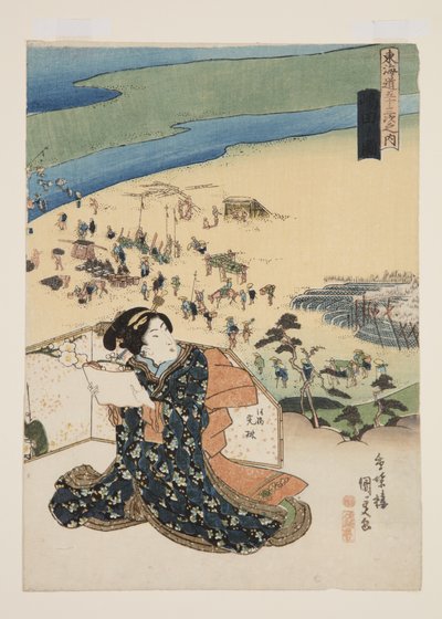Vue de Shimada - Utagawa Kunisada
