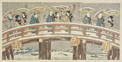 Scène hivernale avec un cortège d