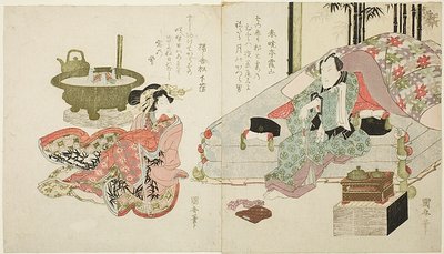 Un couple dans la chambre à coucher - Utagawa Kuniyasu