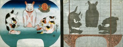 Chats : Lion de temple chinois - Utagawa Kuniyoshi
