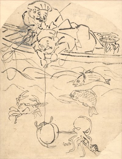 Daikoku et Ebisu, deux des sept dieux du bonheur - Utagawa Kuniyoshi