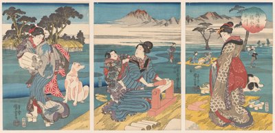 La rivière Toi Tama dans la province de Settsu - Utagawa Kuniyoshi