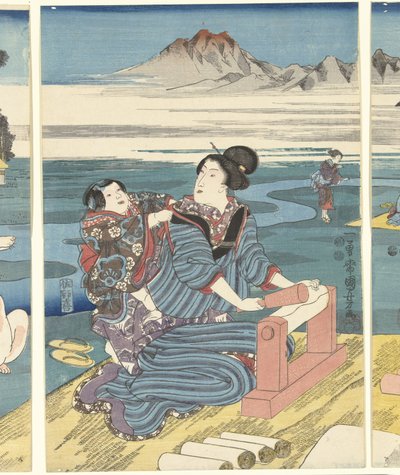La rivière Toi Tama dans la province de Settsu - Utagawa Kuniyoshi