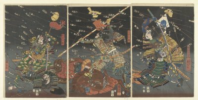 La dernière attaque des Kusunoki à Shijonawate - Utagawa Kuniyoshi