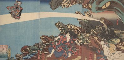 Gama Sennins Animus de la série Ibaraki no keshin - Utagawa Kuniyoshi