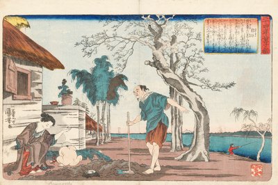 Kakkyo et sa femme déterrant un pot d