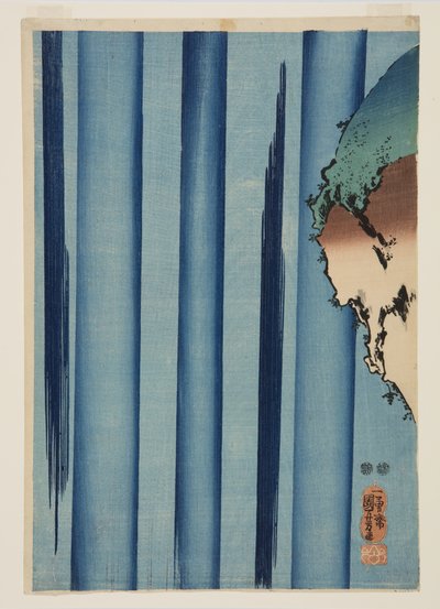 Mongaku Shonin sous la cascade - Utagawa Kuniyoshi