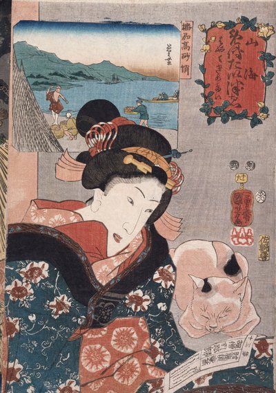 Pêche au Poulpe à Takasago dans la Province de Harima, de la Série "Produits Célèbres des Provinces" - Utagawa Kuniyoshi