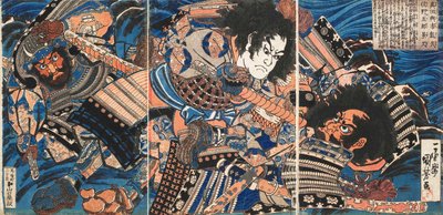 Sanada no Yoichi Yoshihisa et Matano no Goro Kagehisa - Utagawa Kuniyoshi