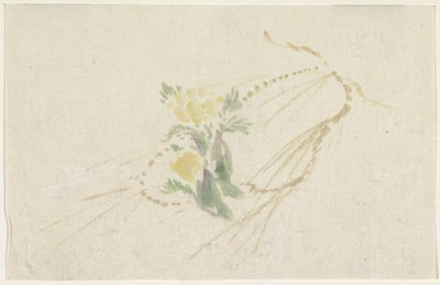 Branche avec des fleurs jaunes - Utagawa Kuniyoshi