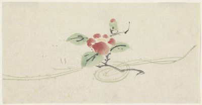 Branche avec camélia rouge - Utagawa Kuniyoshi