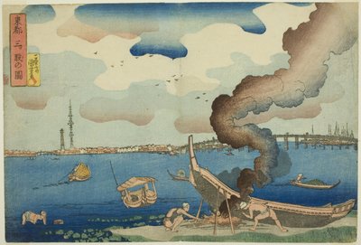 Vue de Mitsumata dans la capitale orientale (Toto Mitsumata no zu), de la série "Vues de la capitale orientale (Toto no zu)" - Utagawa Kuniyoshi