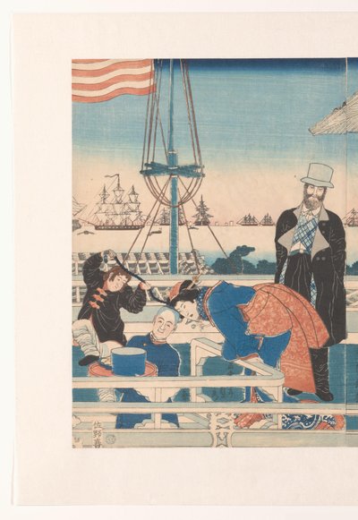 Maison de commerce américaine à Yokohama - Utagawa Sadahide