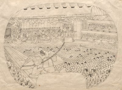 Intérieur du théâtre Kabuki - Utagawa Sadahide