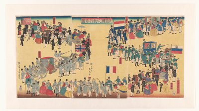Cortège de personnes des Cinq Pays - Utagawa Sadahide