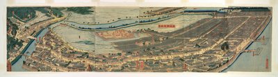 Vue panoramique révisée de Yokohama - Utagawa Sadahide