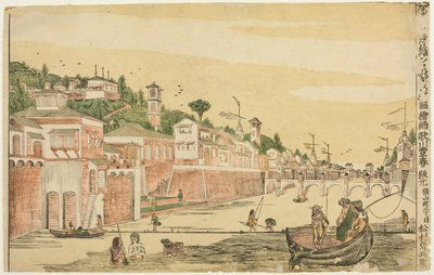 Pêche (Senadori no zu), de la série "Images de perspective hollandaise (Oranda uki-e)" - Utagawa Toyoharu