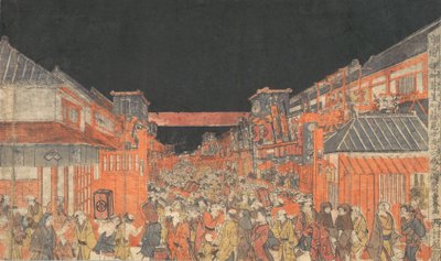 Sakaicho Fukiyacho Kaomise Yoshibai no Zu, ca. 1780 - Utagawa Toyoharu