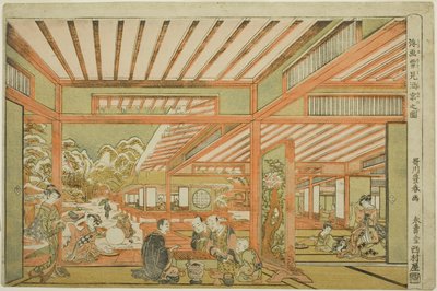 Divertissement de visionnage de neige - Utagawa Toyoharu