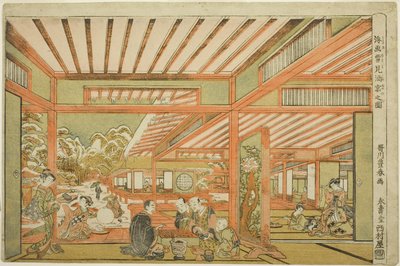 Divertissement de contemplation de la neige, vers 1771 - Utagawa Toyoharu