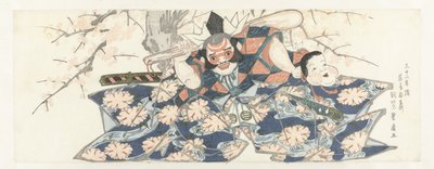 Un guerrier tenant un pilon - Utagawa Toyohiro