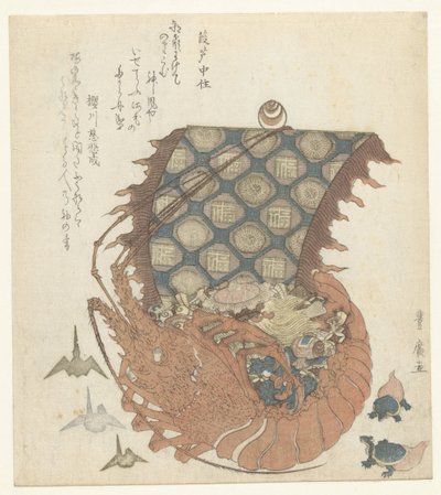 Langoustine comme takarabune - Utagawa Toyohiro