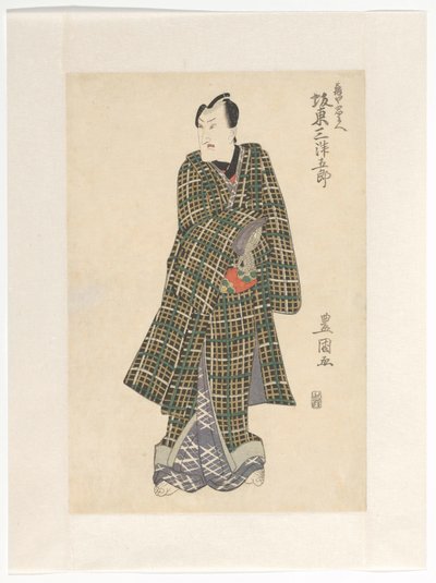 Kameya Chûbei en kimono à carreaux - Utagawa Toyokuni (I)