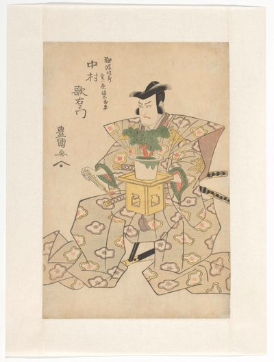 Nakamura Utaemon III tenant un bonsaï - Utagawa Toyokuni (I)