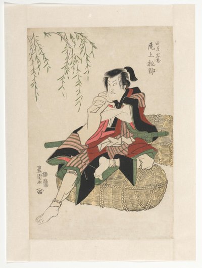 Tanabe Bunzo sur des balles de riz - Utagawa Toyokuni (I)