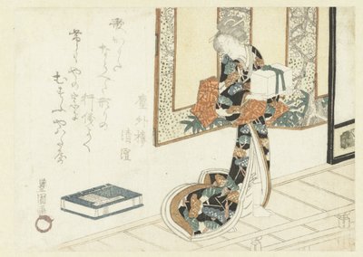 Femme portant une boîte en bois - Utagawa Toyokuni (I)