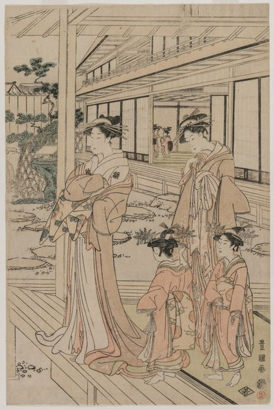 Courtisane debout sur une véranda, début des années 1790 - Utagawa Toyokuni