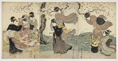 Fleurs dans le vent, vers 1797-1800 - Utagawa Toyokuni