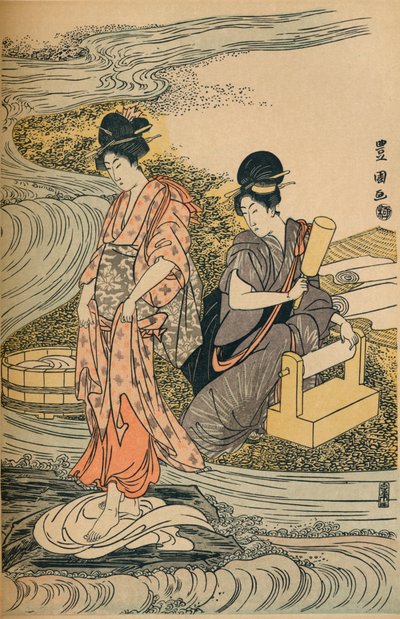 Lavage du linge, vers 1800 - Utagawa Toyokuni