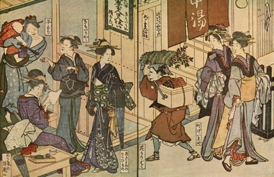 Femmes et un domestique masculin, 1802, 1924 - Utagawa Toyokuni