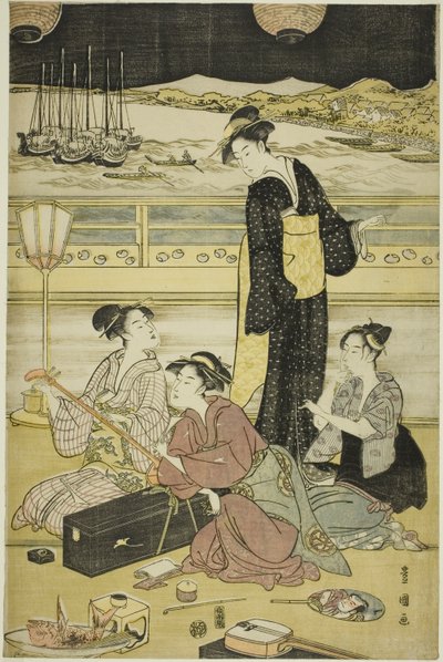 Soirée à Shinagawa - Utagawa Toyokuni I