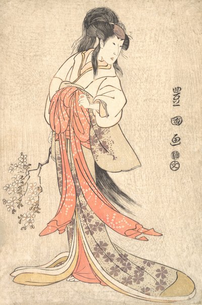Acteur de Kabuki Segawa Kikunojo III dans un rôle de femme folle, 1798 Kansei 9 - Utagawa Toyokuni I
