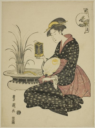 Le sixième mois, de la série "Douze mois à la mode" - Utagawa Toyokuni I