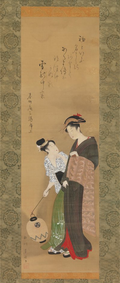 Femme et servante, ca. 1795 - Utagawa Toyokuni I