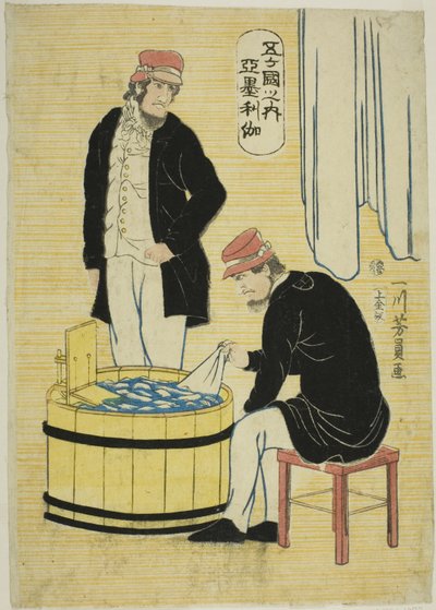 Parmi les Cinq Nations : Américains (Gokakoku no uchi, Amerikajin) - Utagawa Yoshikazu