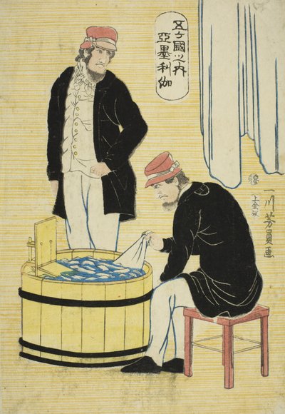 Parmi les Cinq Nations : Américains - Utagawa Yoshikazu